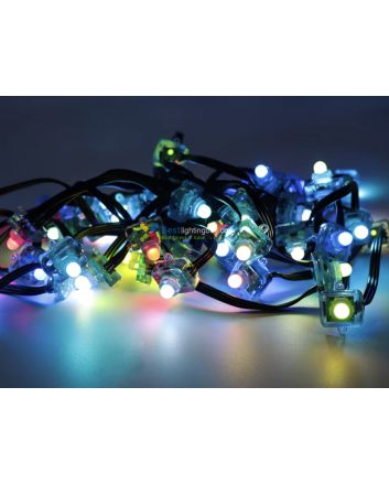 12mm Addressable RGB Lay-Flat LED Pixels, 5/12V, WS2811/WS2801/GS8208, String of 50/100