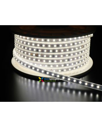 164Ft 120V AC Driverless Waterproof  5050 Flexible LED Strip, 3000K/6000K White Available