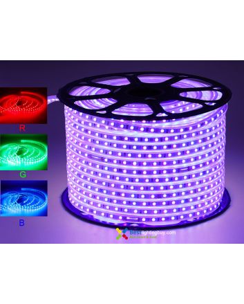 164Ft 120V AC Driverless Waterproof RGB Color Changing 5050 LED Strip