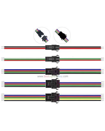 2/3/4/5/6 Pin Male Female Pigtail JST SM Plug + Receptacle Cable Set