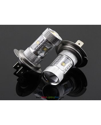 25W CREE H7 LED Automotive Foglight Replacement Bulb, Pack of 2