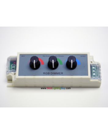 3 Knob RGB Dimmer, 12VDC, 3 Amps/Channel