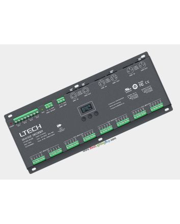 32 Channel DMX RDM to PWM Decoder, 3A/CH, XLR-5, RJ45, 12-24V DC