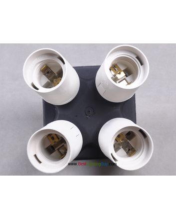 4 in 1 E26/E27 Base Lamp Socket Adapter Splitter