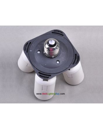 4 in 1 E26/E27 Base Lamp Socket Adapter Splitter