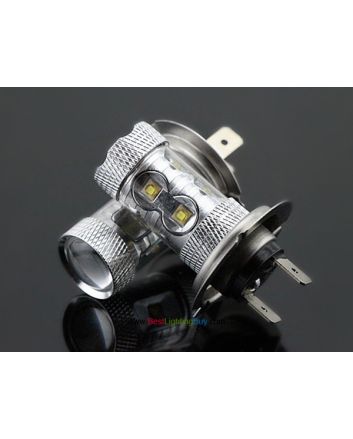 50W CREE H7 LED Driving Fog Running Light Bulb, Pack of 2