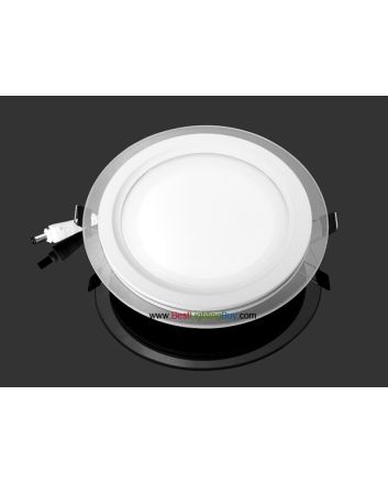 6" Round 12W Recessed Ceiling LED Panel Light with Glass Mask