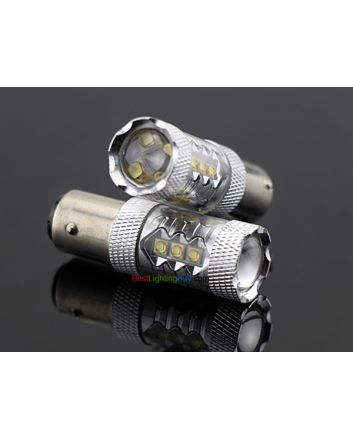 80W CREE 1156 BA15S 1157 BAY15D Bayonet LED Auto Bulb, Pack of 2