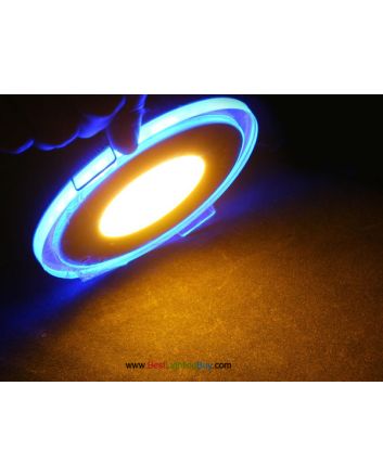 Acrylic Round Recessed Blue Edge-lit LED Panel, 10W/15W/20W Available