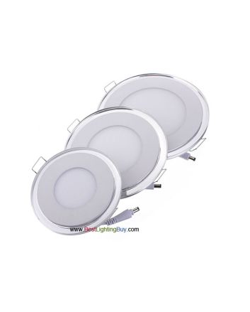 Acrylic Round Recessed Blue Edge-lit LED Panel, 10W/15W/20W Available