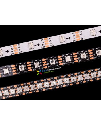 APA102 5050 RGB Addressable LED Strip,  144/60/30 LEDs/m Density Available