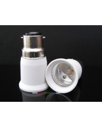 B22 to E26/E27 Screw Base Lamp Adapter Converter