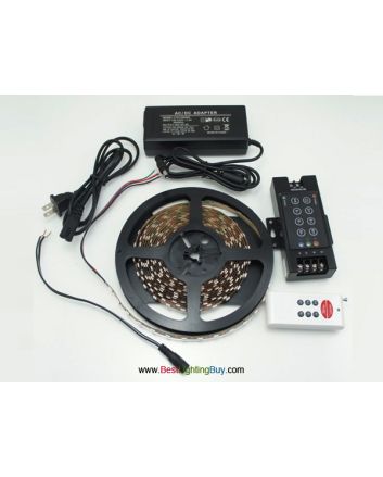 Bright SMD 5050 Flexible RGB LED Strip Kit With 8 Keys Controller