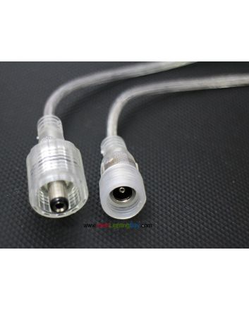 Clear Waterproof Male/Female DC Adapter with Wires