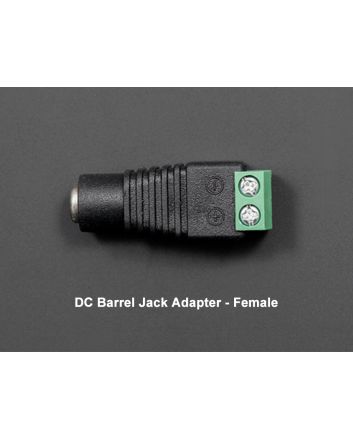 DC Barrel Adapter, 2.1x5.5mm Male/Female to Screw Terminal Block