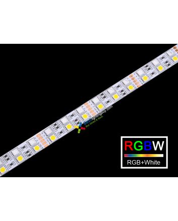 Double Row RGB+White 5050 SMD Flexible LED Strip, 120 LED/M, 12V/24V DC, 5m