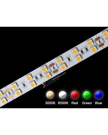 Double Row SMD 5050 Flexible LED Strip, 120 LEDs/M, 24V DC