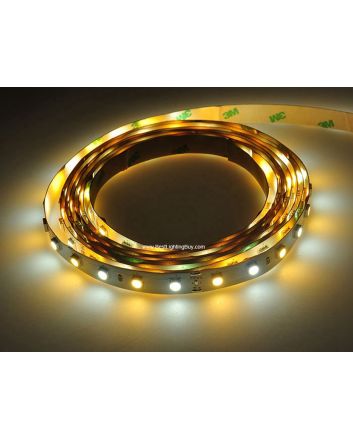Dual White Color Temperature Adjustable SMD5050 Flexible LED Strip, 60 LED/M, 12V DC