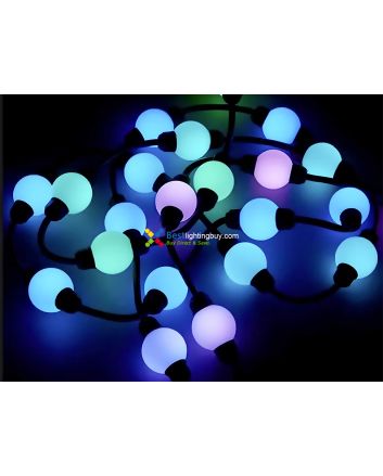 G35 Digital RGB Pixel 360 degree Ball Light String, 24V, String of 20