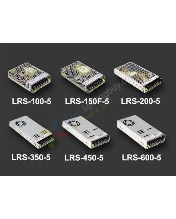 MEAN WELL LRS 5V Switching Power Supplies, 18A/22A/40A/29A/60A/75A/100A Availabe