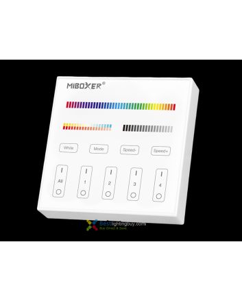 MiBoxer B4 4-zone 2.4G Smart RGB+CCT Wireless Surface-mounted Touch Panel