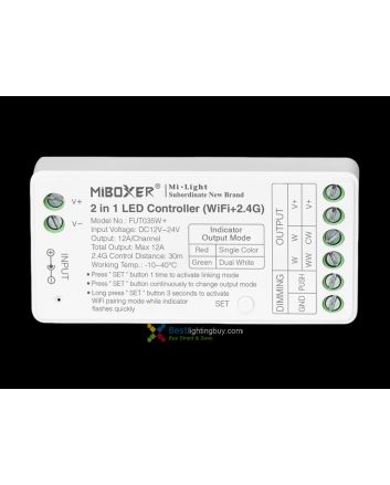MiBoxer FUT035W+ 2-in-1 2.4 GHz Wi-Fi Tunable White LED Controller 