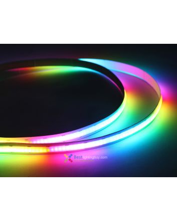 Seamless Digital RGB COB LED Strip Light, 5V, 1m Reel