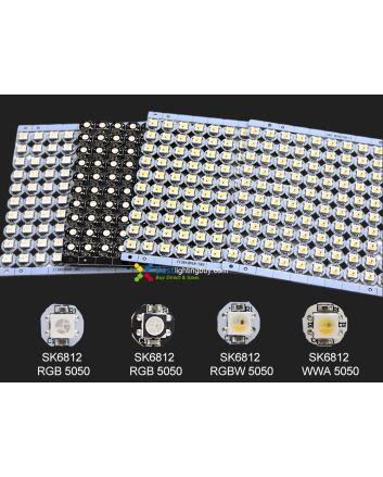  SK6812 RGB/RGBW/WWA 5050 LED Mini PCBs, 5V, 100 Pack