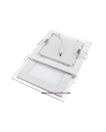 Slim Acrylic Square Recessed Blue Edge-lit LED Panel, 10W/15W/20W Available