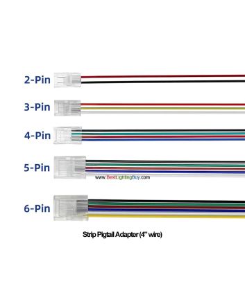 Solderless Clamp-On SMD LED Strip Connectors, 2/3/4/5/6pin 8/10/12mm Available