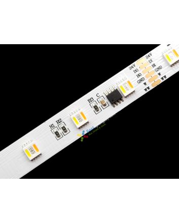 TM1914 Digital 5-in-1 RGB+Dual White 5050  LED Strip, 24V Dual Signal Transmission, 5m