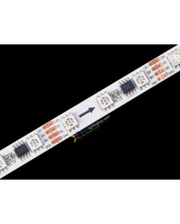 WS2818 Addressable RGB LED Strip, 12V Dual Signal Transmission, 5m