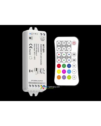 WT-SPI WiFi & RF Digital Pixel RGB/RGBW SPI LED Controller with Remote, 5-24V DC
