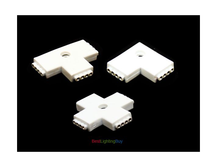 2/4 Pin L/T/Cross Shape Female Socket  Connector, Pack of 2