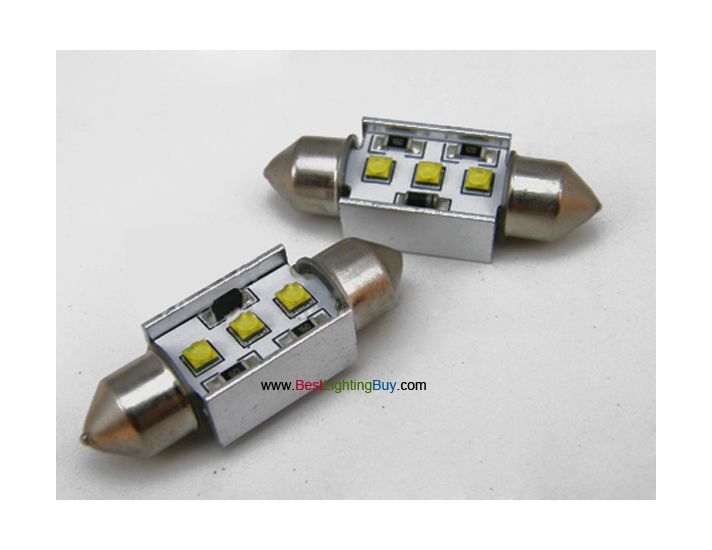 3*5W CREE Festoon Interior Car Bulbs,31mm/36mm/39mm/42mm Available, Pack of 2 