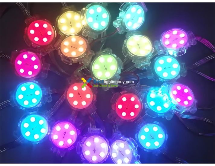 30mm UCS2904 Programmable LED RGBW Amusement Lighting Modules, 24V, String of 20