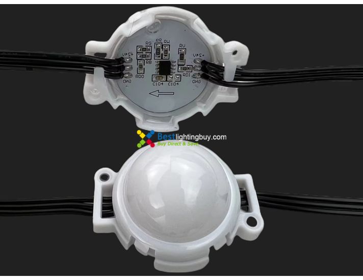 40mm UCS2904 Programmable LED RGBW Amusement Lighting Modules, 24V, String of 20