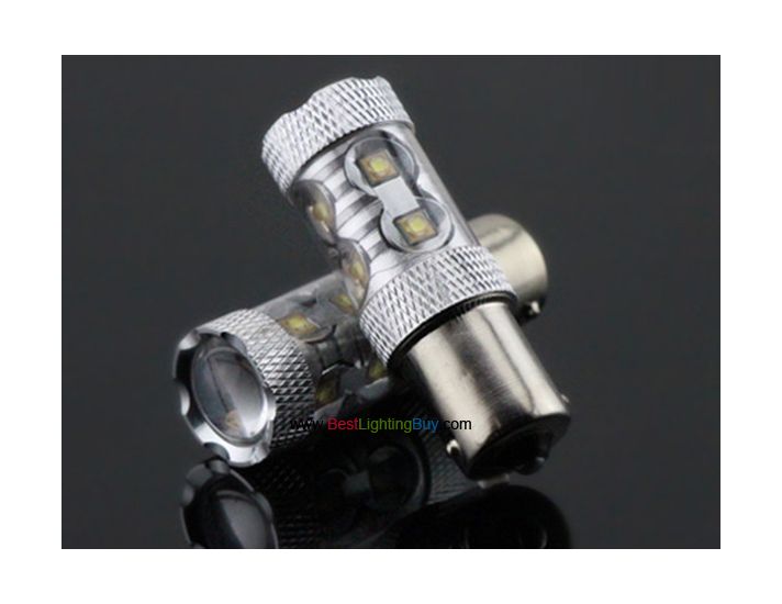 50W 1156 BA15S 1157 BAY15D LED Automotive Reverse Light Bulb, Pack of 2