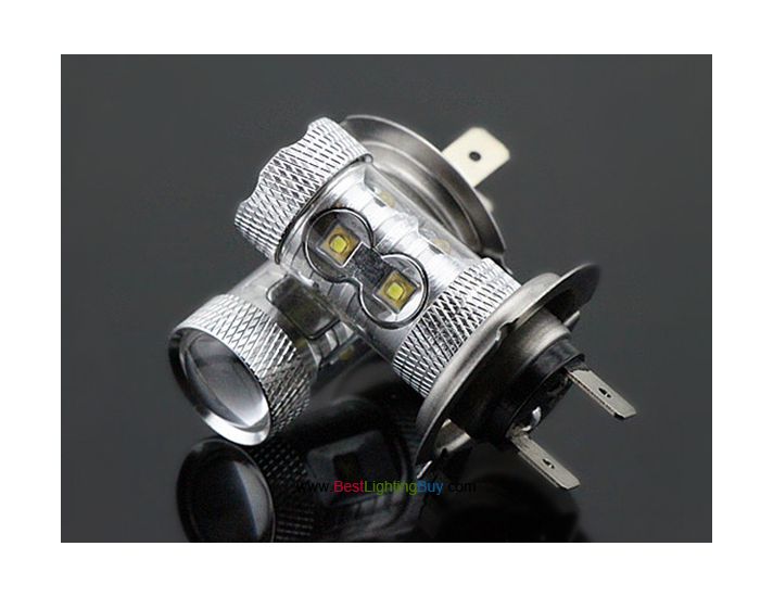 50W CREE H7 LED Driving Fog Running Light Bulb, Pack of 2