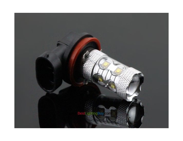 50W CREE H8/H11 LED Day Running Fog Light Bulb, Pack of 2