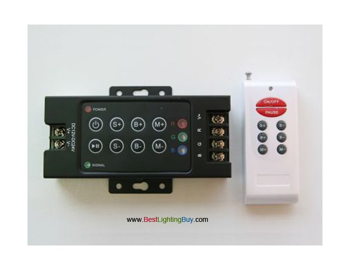 8 Keys RGB RF Remote Controller, 4 Amps/Channel