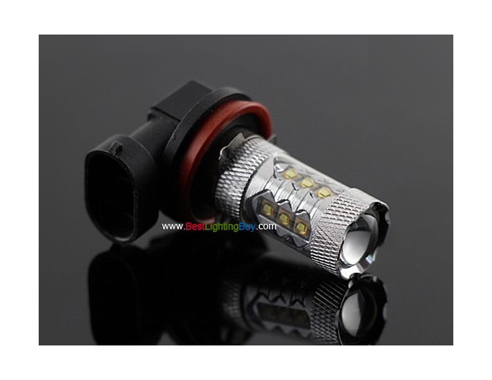 80W CREE H8/H11 LED Projector Fog Driving Light Lamp, Pack of 2