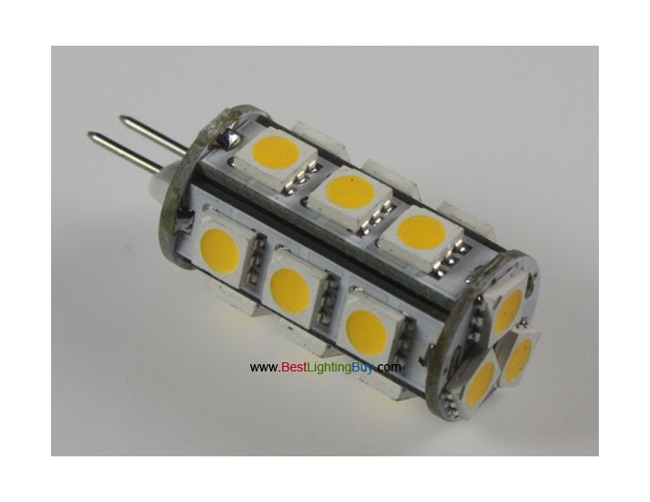 Back Pin Tower G4 Lamp with 18 SMD5050 LEDs,12V AC/DC