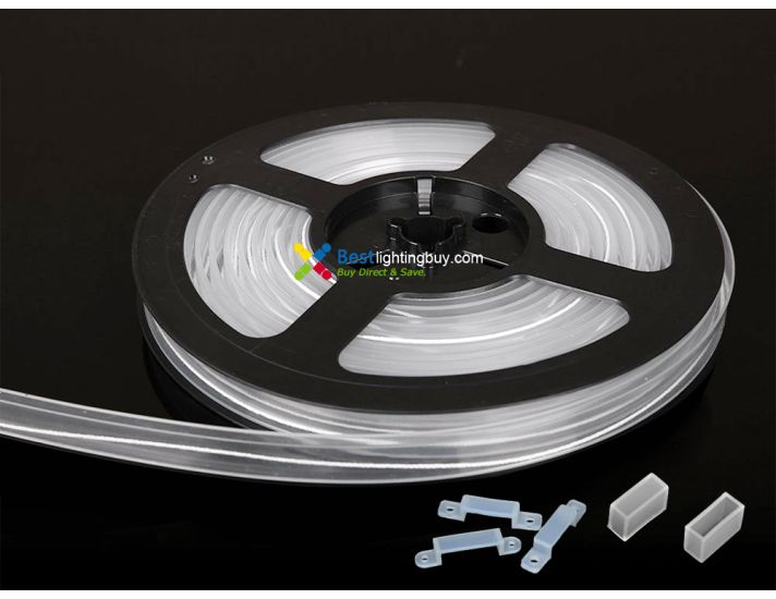 Clear Bendable Silicone Tubing for 8/10/12mm Wide LED Strips, 5m