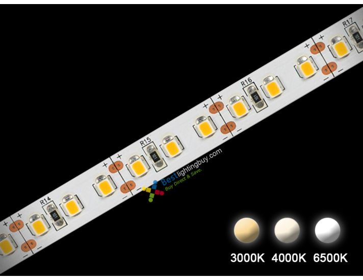 CRI 95+ 2835 Flexible LED Light Strip,  120 LED/M,  12V, 5m