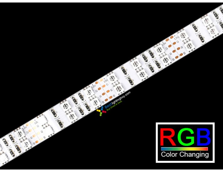 Double Row LED Strip RGB 5050, 120 LEDs/m, 5m, 12VDC