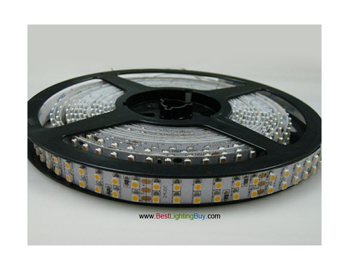 Double Row SMD 3528 Flexible LED Light Strip, 240 LEDs/M, 12V/24V DC