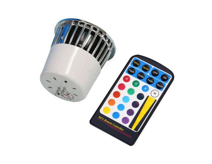 1X5 Watt  Remote Controlled Color Changing MR16 LED Bulb