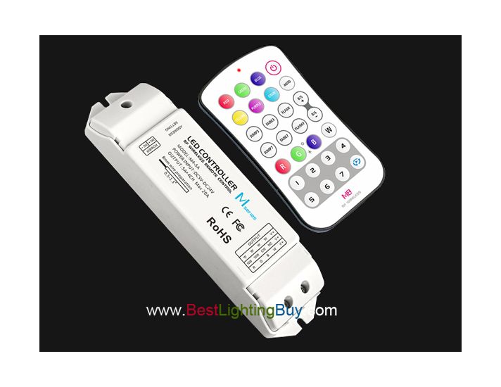 M8 + M4-5A Mini Handheld RGBW LED Remote & Receiver Kit, 5-24VDC 5A/CH