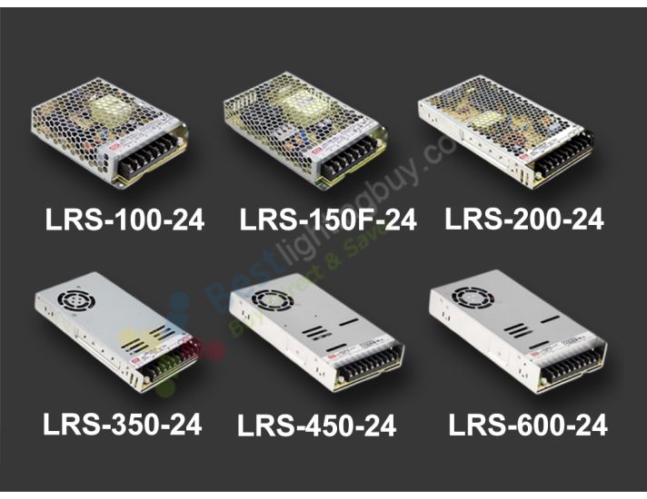 MEAN WELL LRS 24V Switching Power Supplies, 4.5A/6.5A/8.8A/14.6A/18.8A/25A Available